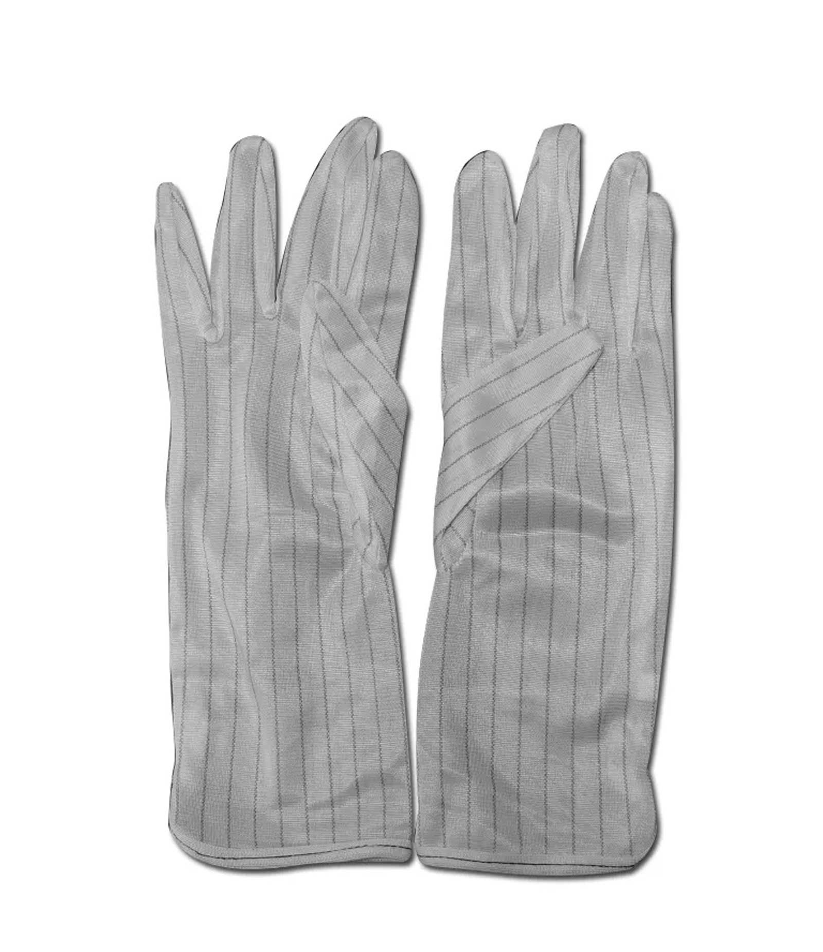 Găng tay polyester ESD cho xưởng điện tử không bụi Strip Design